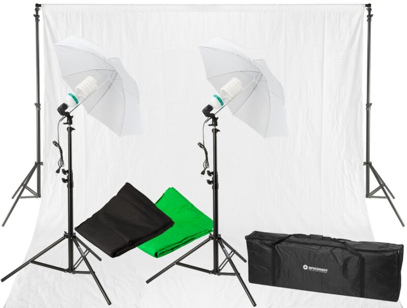 Greenscreen studio met ophangsysteem en lampen - Afbeelding 2